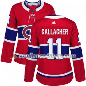 Adidas Maillot de Hockey Montreal Canadiens Brendan Gallagher 11 2017-2018 Rouge Authentic - Femme